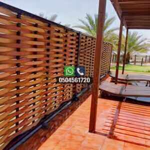 تضليلات المملكة للمظلات والسواتر - سواتر خشب1